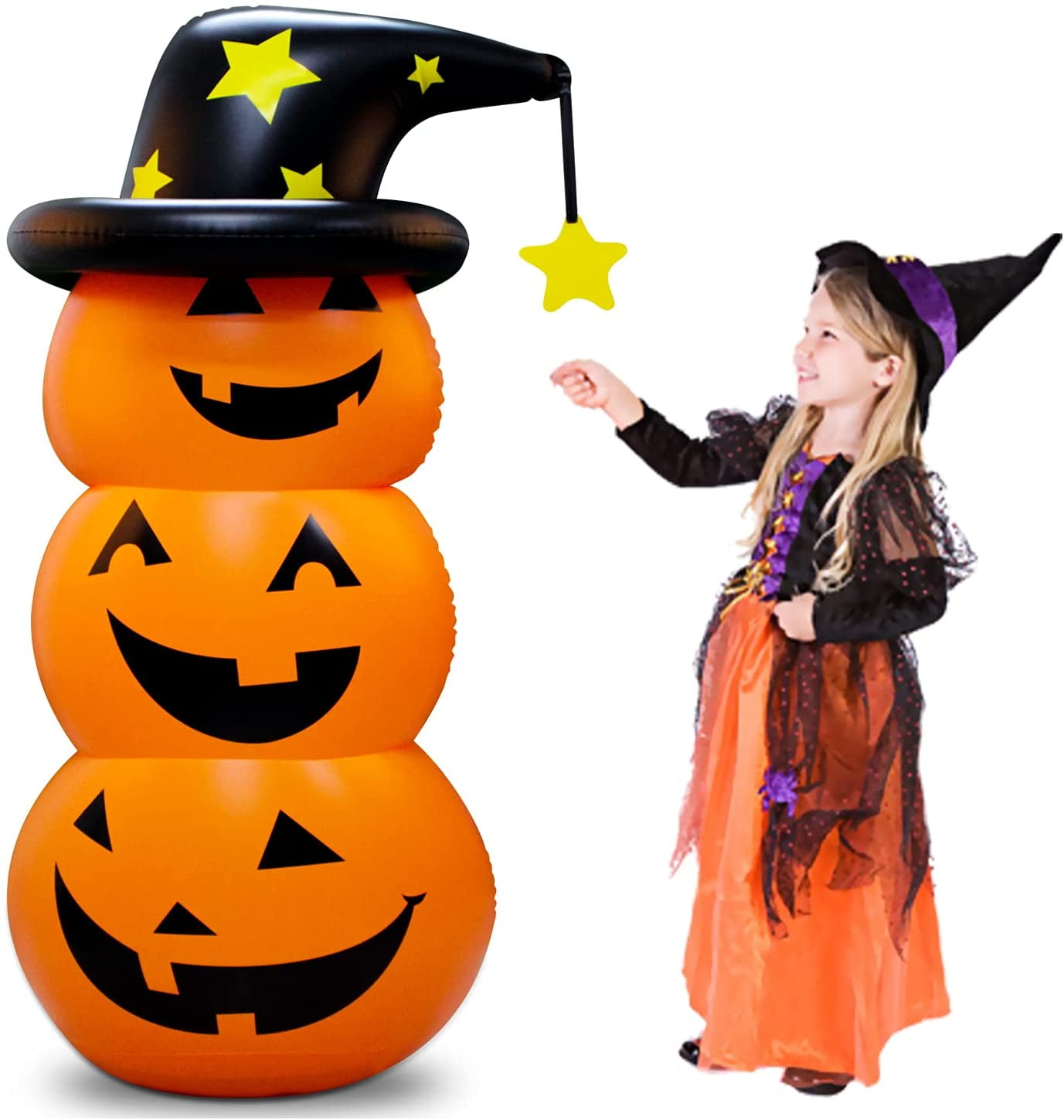 XGeek Halloween Inflatables Pumpkin Decorations Outdoor 4.6 Ft