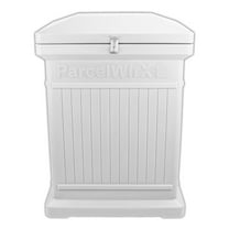 RTS Home Accents ParcelWirx Premium Vertical Large Lockable Package Delivery Box with Hinged Lid, Slate Gray Color