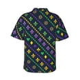 thumbnail image 3 of Picia Mardi Gras Strings of Beads Gentle Cotton Regular Fit Short Sleeve Casual Hawaiian Shirt for Men-3X-Large, 3 of 9