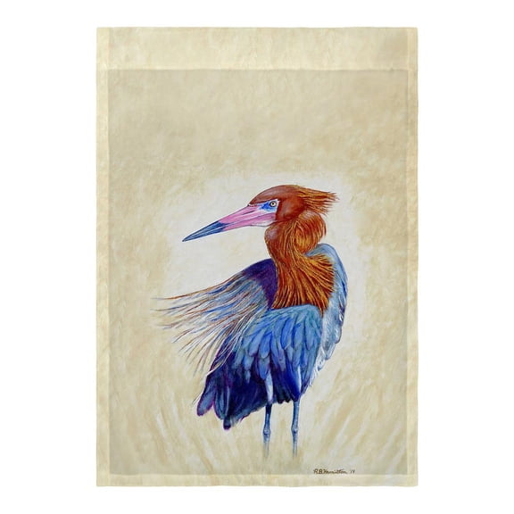 Betsy Drake Interiors Reddish Egret Portrait Flag