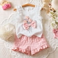 thumbnail image 5 of HAYIMI Girls Summer Outfit Sets Floral Print Tops And Shorts Two Piece Cute Casual Playwear For Toddler Kids Easy to Mix Match, 5 of 9