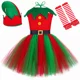 thumbnail image 2 of Disfraz de elfo navideño para niños, vestido de princesa con tutú elegante, ropa navideña para niñas pequeñas, traje de fiesta de Navidad para bebés, regalo, 2 of 5