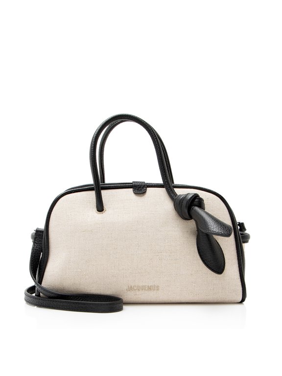 Pre-Owned Jacquemus Linen Le Turismo Small Bowling Bag