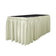 thumbnail image 2 of LA Linen SKT-Pop-14x29-10Lclips-NavyP72 Polyester Poplin Table Skirt with 10 L-Clips, Navy - 14 ft. x 29 in., 2 of 7
