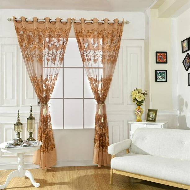 YSTELLAA Cortinas Salon Translucidas 2 Piezas, 140x225cm, Cortinas Dormitorio Con Ojales