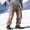 Beige, variant on Men's Fleece Lined Hiking Pants Waterproof Polyester Shell Elastic Drawstring Waist Relaxed Fit Winter Outdoor Cargo