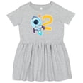 thumbnail image 3 of Inktastic Rocket Space Ship Happy Second Birthday Girls Toddler Dress, 3 of 5