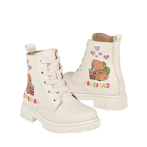 BOTINES YUYIN NIÑA 25566 SIMIPIEL BEIGE 15-17