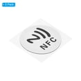thumbnail image 3 of Uxcell NFC Sticker NFC213 Tag Sticker 144 Bytes Memory Blank Round NFC Tags White 5 Pack, 3 of 5