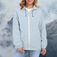 thumbnail image 4 of Comdrip Veste Légère pour Femmes! Veste Chaude Coupe-Vent Imperméable à Blocs de Couleur pour Femmes, Coupe-Vent d'Extérieur, Veste de Randonnée, Veste de Randonnée pour Femmes, Légère, Bleu Pâle, 4TG, 4 of 5