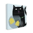 thumbnail image 3 of Stupell Industries Black Cat Eyeing Fish Bowl Animals & Insects Painting Gallery Wrapped Canvas Print Wall Art, 3 of 5