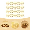thumbnail image 2 of Dog Paw Shaped Wood DIY Supplies 30Pcs 3.35X3.15X0.12In Khaki, 2 of 6