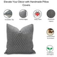 thumbnail image 4 of Fabdivine Block Print Throw Pillow Cover, 20x20 Inch Thick Linen Handmade Cushion Cover, Floral Print Boho Design Gray Pillow Cover for Sofa and Couch, 4 of 5