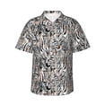 thumbnail image 1 of Balery Leopard And Zebra Camisas hawaianas de manga corta para hombre, camisas playeras de corte holgado, camisas de vacaciones con botones,Small, 1 of 7