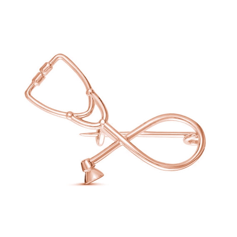 Simple Fashion Stethoscope Brooch Doctor Specialized Stethoscopes Pin
