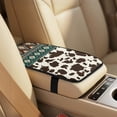 thumbnail image 4 of Xixirimido Car Seat Protection Set 5 Pieces Breathable PU Leather Front Seat Covers with Seat Belt and Console Covers Universal Fits Most Cars, Ethnic Tribal Geometric Cowhide, 4 of 8