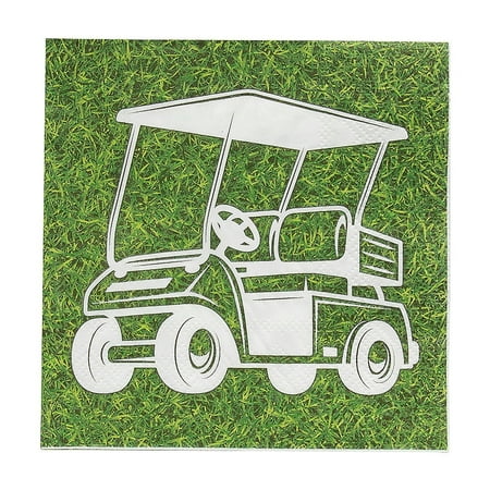Fun Express Golf Party Beverage Napkins - 16 Count