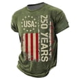 thumbnail image 2 of Kids 250 Anniversary USA Shirts Soft Stretchy Patriotic T-Shirt Breathable Comfortable Short Sleeve Tee 4th Of July Tops, 2 of 4