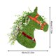 thumbnail image 3 of Guirnalda navideña creativa con forma de cabeza de caballo verde, adorno colgante para puerta de entrada de casa, guirnalda para exteriores, 3 of 5