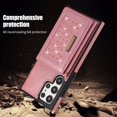 thumbnail image 6 of for Samsung Galaxy S22 Ultra (Not S22) Crossbody Wallet Case for Women, Bling Glitter PU Leather Phone Case with RFID Blocking Card Holder Cover for Samsung Galaxy S22 Ultra SZ Rose Gold, 6 of 18