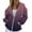 Purple, variant on Womens Hoodies For Women Solid Color Zip Track Jacket Oversized Pocket Long Sleeve Sweatshirts Casual Fall Fashion Outfits M Sweatshirt For Women