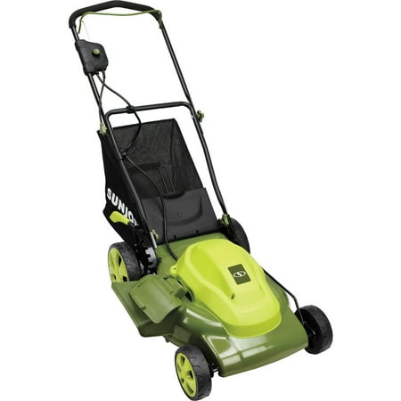 Sun Joe - 12.0Ah Plug-in 20-Inch Push Lawn Mower with Grass Collection Bag - Green