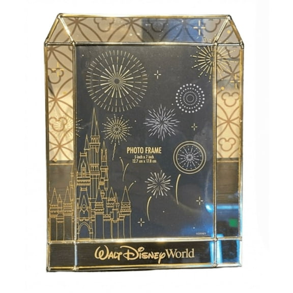 Disney Parks Walt Disney World Gold Fireworks Photo Frame New With Tag