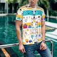 thumbnail image 6 of Rateoe Funny Farm Pattern Men’s Baseball Short Sleeve Polo Shirt, Midweight Men's Shirt Golf Shirt Polo Shirts Quick Dry Short-X-Large, 6 of 7