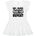 thumbnail image 3 of Inktastic Eat, Sleep, Muay Thai, Repeat Girls Toddler Dress, 3 of 5