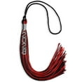 thumbnail image 6 of Endea Graduation Black/Red Mixed Color Graduation Tassel with Stacked Silver Date Drop, 6 of 6