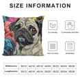 thumbnail image 5 of YINGXI Throw Pillow Cover Animal Dog Cartoon Face Friend Pet Color Pillow Case Square Cushion Cover for Sofa Couch Bed Car 20x20in, 5 of 5