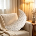 thumbnail image 6 of Btomtd Crescent Body Pillows for Side Sleepers, 31.5 Inch Long Bolster with Ruffled Edge, Leg Waist Support, Removable Cover, C, 6 of 6