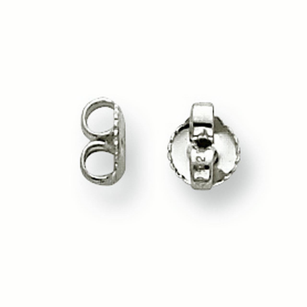 FB Jewels Sterling Silver Oval 5 x 3mm Back Set Fixed Bail Pendant Setting