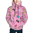 thumbnail image 4 of Sanrio Kuromi Kids' Hoodie 3d Print Sweatshirt Soft Pullover Hooded With Big Pockets Fans Gifts For Boys Or Girls X-Large, 4 of 7