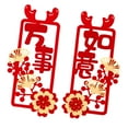thumbnail image 4 of Abbraccia Chinese New Year Couplets Door Sign Lunar New Year Decor Wall Sticker Decals Spring Festival Chunlian for Porch, Home, Office C, 4 of 10