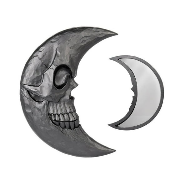The Vault Resin Black Moon Shaped Hand Mirror