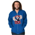 thumbnail image 3 of Popeye The Sailor Man USA Muscle Zip Up Hoodie Men's Women's Brisco Brands S, 3 of 6