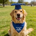 thumbnail image 6 of 2026 Pet Graduation Outfit Set,Graduation Cap and Triangles Bandana,Photography Props Dogs Cats Grade Outfits for Pets Party Dress Costume,Blue, 6 of 7