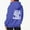 Blue, variant on AOOCHASLIY Women Coat Women's Casual Printed Zippered Long Sleeved Hooded Sweater Jacket Top