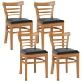 thumbnail image 1 of Gymax Modern Dining Chair Set of 4 Upholstered Kitchen Chair w/Rubber Wood Legs Brown, 1 of 10