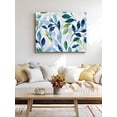 thumbnail image 4 of Navy Blue Leaves Wall Art for Living Room, Canvas Picture Wall Decor for Bathroom Bedroom, Green Summer Botanical Painting Artwork for Office Kitchen Hallway Dining Room Home Decorations 20"x24", 4 of 8