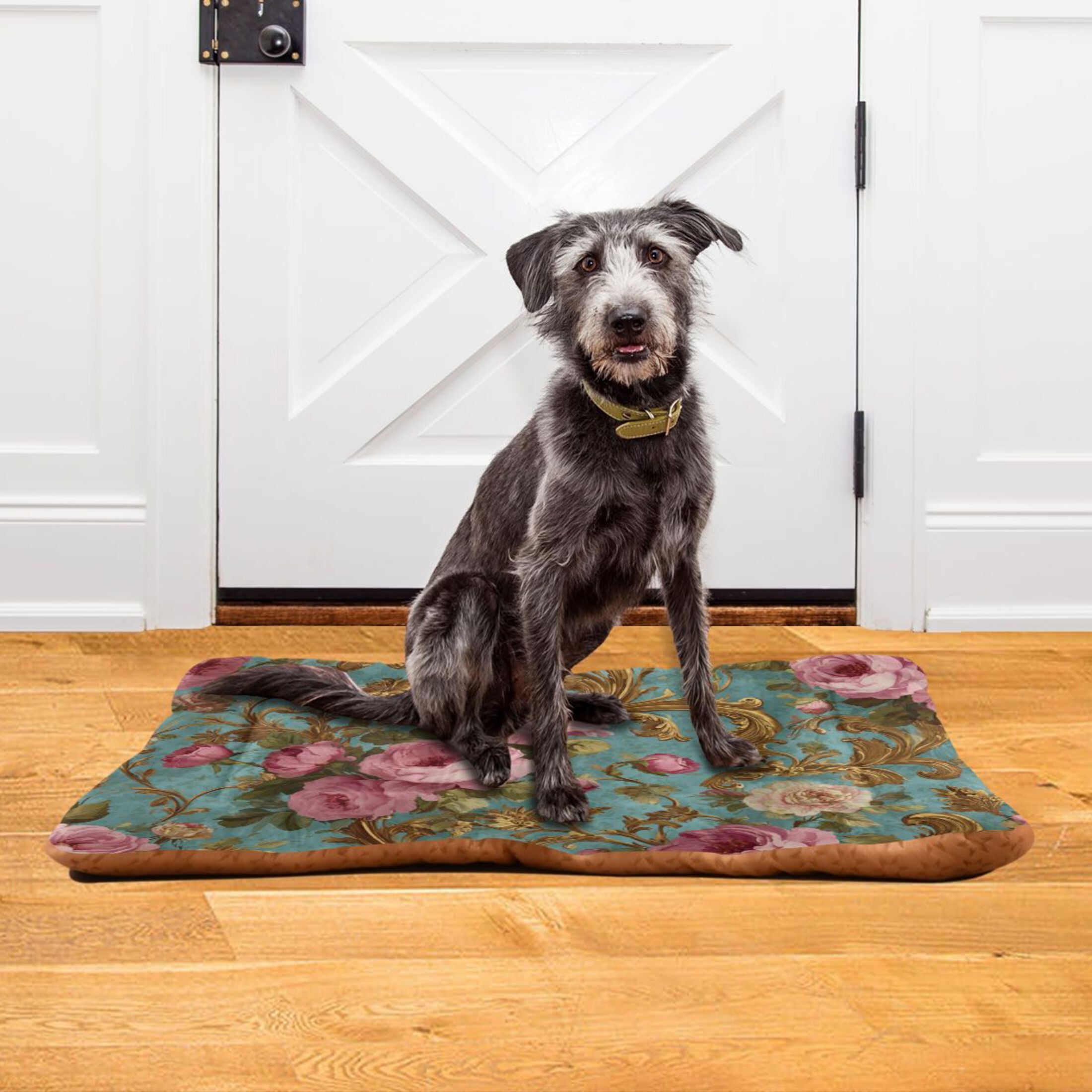 Cozy Mat Pet Bed Indoor Outdoor Warm Soft For Cat Dog Puppy(S/M) Print Of Rococo-style
