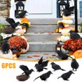thumbnail image 2 of Vikakiooze 2023 Halloween Decorations Halloween Black Crow Halloween Garden Garden Decoration Crow Six Pack Plus Bird Nests, 2 of 8