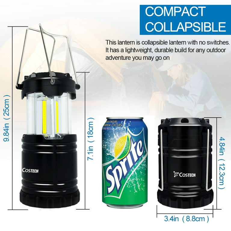 Camping Lantern Super Bright, Costech Latest COB Technology (350 Lumen) Portable Outdoor Lights, Hanging Flashlight Camping Gear Equipment with