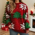 thumbnail image 2 of Winter Sweaters for Women Women Winter Crewneck Embroidered Knit Pullover Sweater Soft Cozy Casual For Fall Holiday Season With Festive Design And Warm Comfort Fit Ugly Christmas Sweaters, 2 of 4