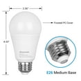 thumbnail image 6 of DEWENWILS 100W Dimmable LED Light Bulbs, Soft White 2700K A19 Light Bulbs 100W Equivalent, 1600LM, 15W, E26 Medium Base, UL Listed 4 Pack, 6 of 6