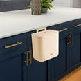 thumbnail image 6 of AuroraX Hanging Kitchen Trash Can with Lid Beige 2.1 Gallon Wastebasket Odor Shield Minimalist Plastic Trash Bin for Compact Spaces, 6 of 7