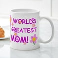 thumbnail image 3 of CafePress - World's Greatest Mom Mug - 11 oz Ceramic Mug - Novelty Coffee Tea Cup, 3 of 4