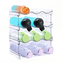 Behome Water Bottle Organizer, Stackable Water Bottle Organizer Holder, Water Bottle Storage Rack, Kitchen Storage Organizer for Cup Accessories, Clear