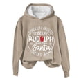 thumbnail image 2 of Aqestyerly Grande Taille Christmas Tops Femmes Noël Imprimé Col Rond Haut à Manches Longues Ample Ajustement Pull, 2 of 3